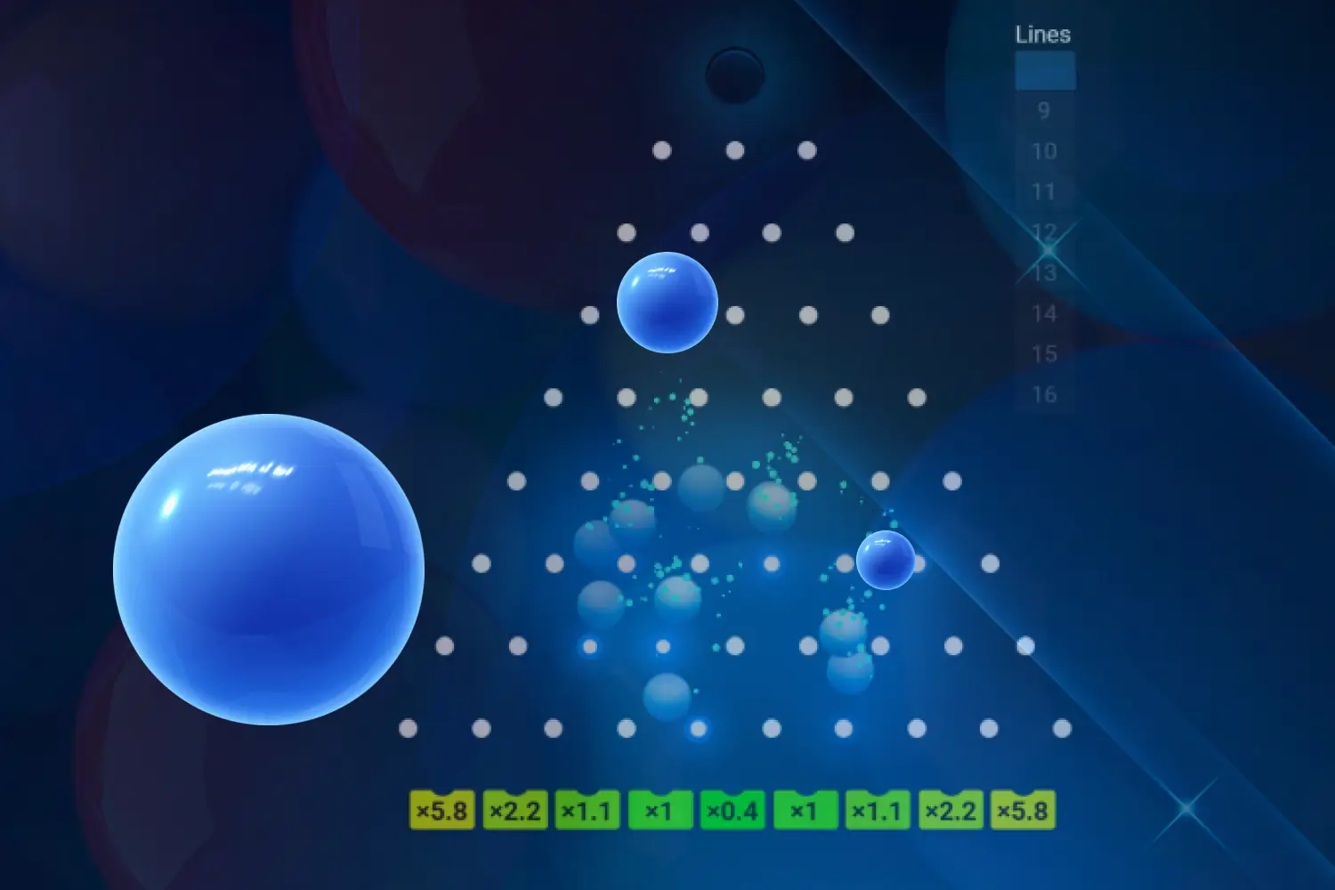 1win Plinko demo game